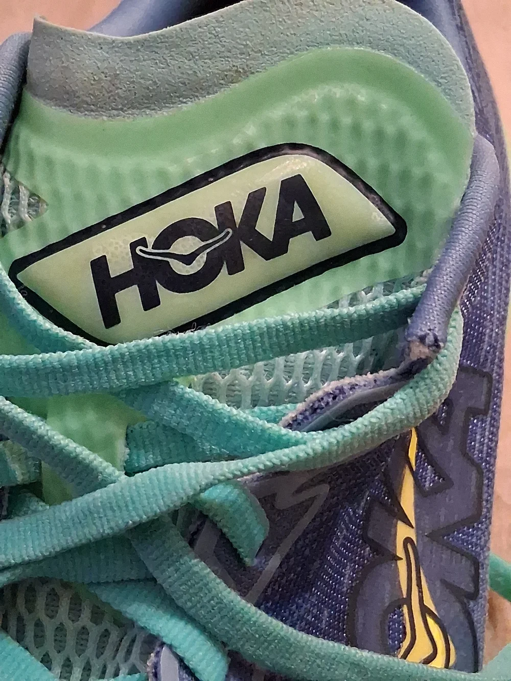 Hoka One One Blue and Teal Running Shoes